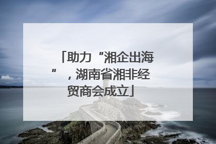 助力“湘企出海”，湖南省湘非经贸商会成立