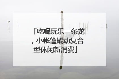 吃喝玩乐一条龙，小帐篷撬动复合型休闲新消费
