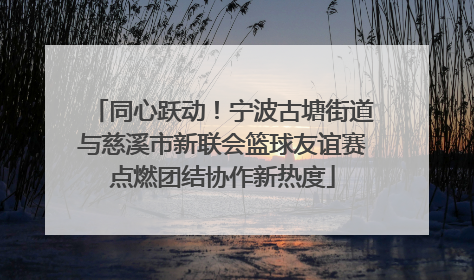 同心跃动！宁波古塘街道与慈溪市新联会篮球友谊赛点燃团结协作新热度