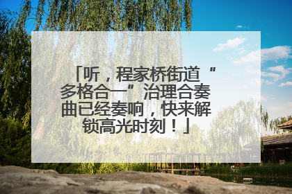 听，程家桥街道“多格合一”治理合奏曲已经奏响，快来解锁高光时刻！