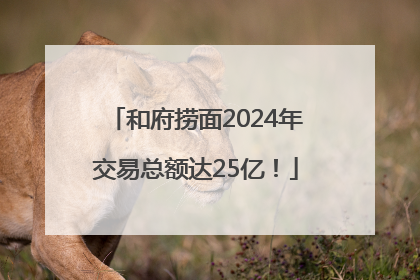 和府捞面2024年交易总额达25亿！
