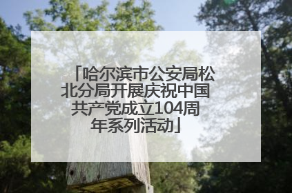 哈尔滨市公安局松北分局开展庆祝中国共产党成立104周年系列活动