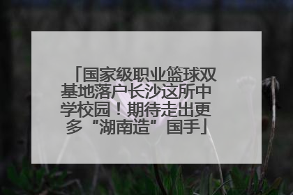 国家级职业篮球双基地落户长沙这所中学校园！期待走出更多“湖南造”国手