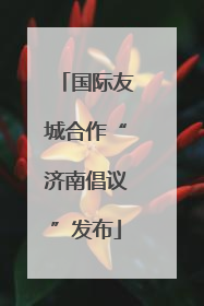 国际友城合作“济南倡议”发布