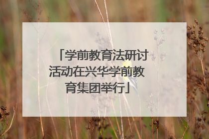 学前教育法研讨活动在兴华学前教育集团举行
