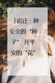 宿迁：种安全的“种子” 开平安的“花”