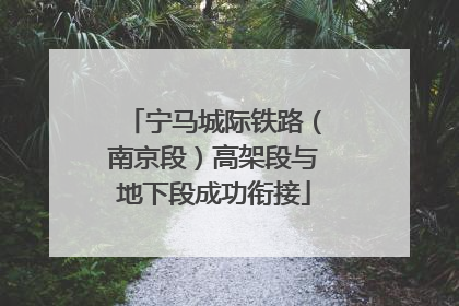 宁马城际铁路（南京段）高架段与地下段成功衔接