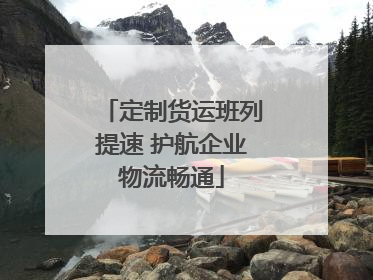定制货运班列提速 护航企业物流畅通