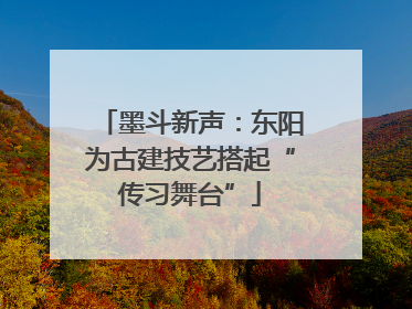 墨斗新声：东阳为古建技艺搭起“传习舞台”