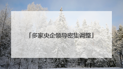 多家央企领导密集调整