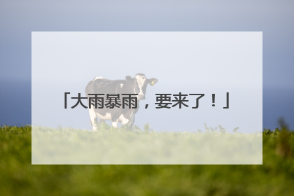 大雨暴雨，要来了！