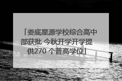 娄底星源学校综合高中部获批 今秋开学开学提供270 个普高学位