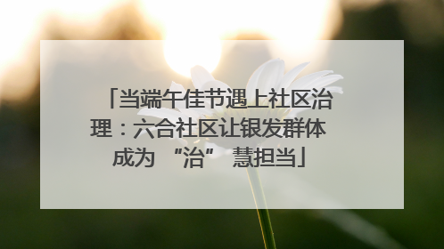 当端午佳节遇上社区治理：六合社区让银发群体成为 “治” 慧担当