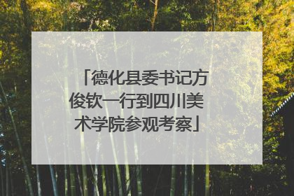 德化县委书记方俊钦一行到四川美术学院参观考察