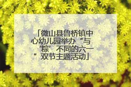 微山县鲁桥镇中心幼儿园举办“与‘粽’不同的六一”双节主题活动
