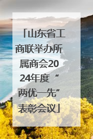 山东省工商联举办所属商会2024年度“两优一先”表彰会议