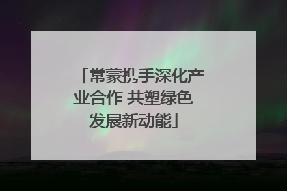 常蒙携手深化产业合作 共塑绿色发展新动能