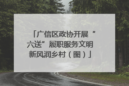 广信区政协开展“六送”履职服务文明新风润乡村（图）