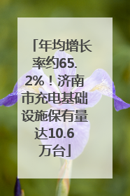 年均增长率约65.2%！济南市充电基础设施保有量达10.6万台