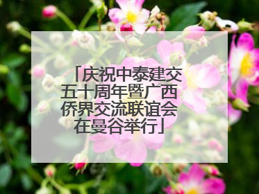 庆祝中泰建交五十周年暨广西侨界交流联谊会在曼谷举行