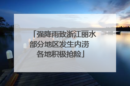 强降雨致浙江丽水部分地区发生内涝 各地积极抢险