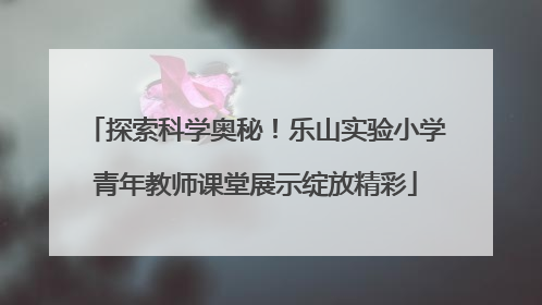探索科学奥秘！乐山实验小学青年教师课堂展示绽放精彩