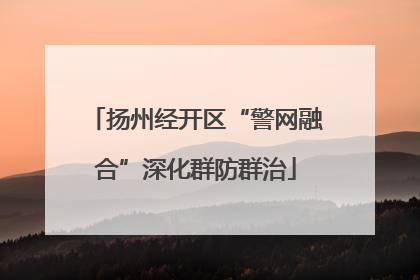 扬州经开区“警网融合”深化群防群治