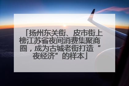扬州东关街、皮市街上榜江苏省夜间消费集聚商圈，成为古城老街打造“夜经济”的样本