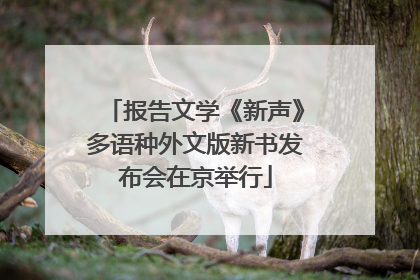 报告文学《新声》多语种外文版新书发布会在京举行