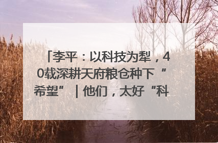 李平：以科技为犁，40载深耕天府粮仓种下“希望”｜他们，太好“科”了& 9312