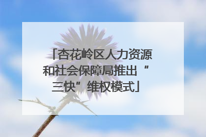 杏花岭区人力资源和社会保障局推出“三快”维权模式
