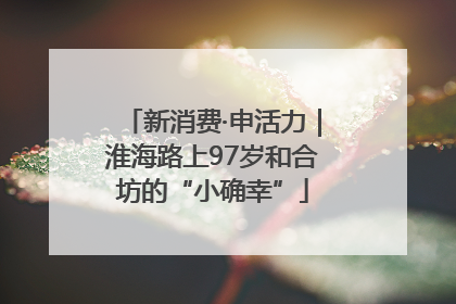 新消费·申活力｜淮海路上97岁和合坊的“小确幸”