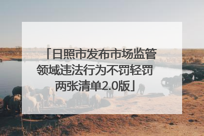 日照市发布市场监管领域违法行为不罚轻罚两张清单2.0版