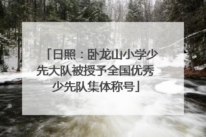 日照：卧龙山小学少先大队被授予全国优秀少先队集体称号