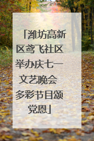 潍坊高新区鸢飞社区举办庆七一文艺晚会 多彩节目颂党恩
