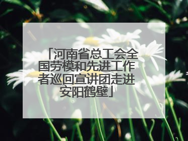 河南省总工会全国劳模和先进工作者巡回宣讲团走进安阳鹤壁