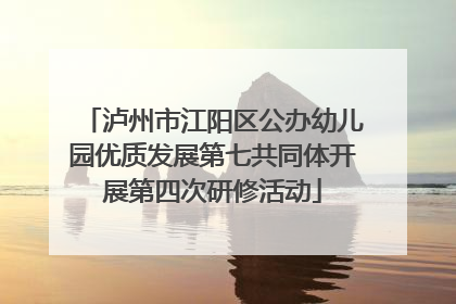 泸州市江阳区公办幼儿园优质发展第七共同体开展第四次研修活动