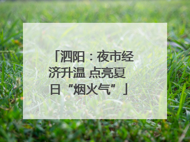泗阳：夜市经济升温 点亮夏日“烟火气”