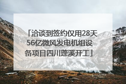 洽谈到签约仅用28天 56亿微风发电机组设备项目四川蓬溪开工