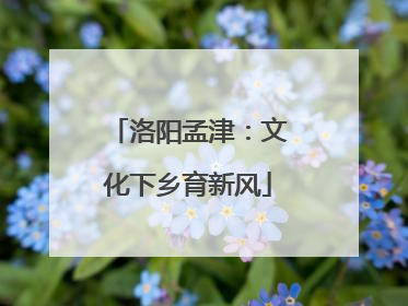 洛阳孟津：文化下乡育新风