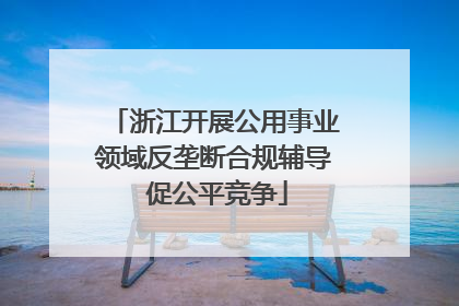 浙江开展公用事业领域反垄断合规辅导 促公平竞争