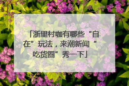 浙里村咖有哪些“自在”玩法，来潮新闻“吃货圈”秀一下