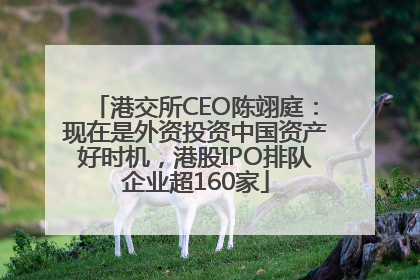 港交所CEO陈翊庭：现在是外资投资中国资产好时机，港股IPO排队企业超160家