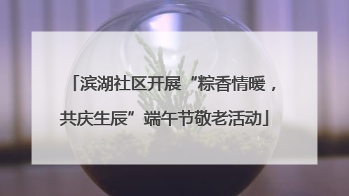 滨湖社区开展“粽香情暖，共庆生辰”端午节敬老活动