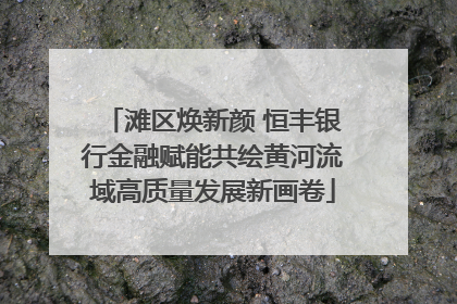 滩区焕新颜 恒丰银行金融赋能共绘黄河流域高质量发展新画卷