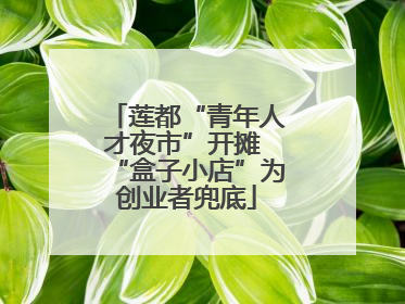 莲都“青年人才夜市”开摊 “盒子小店”为创业者兜底