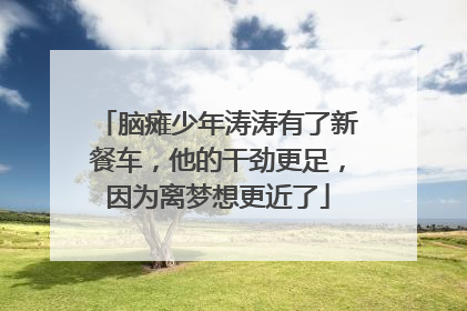 脑瘫少年涛涛有了新餐车，他的干劲更足，因为离梦想更近了
