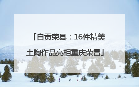 自贡荣县：16件精美土陶作品亮相重庆荣昌