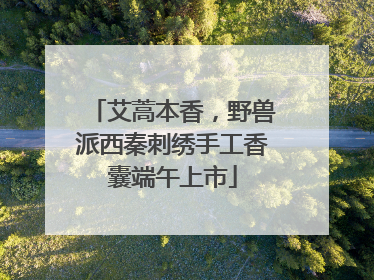 艾蒿本香，野兽派西秦刺绣手工香囊端午上市