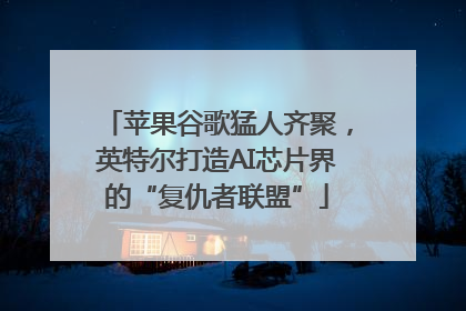 苹果谷歌猛人齐聚，英特尔打造AI芯片界的“复仇者联盟”